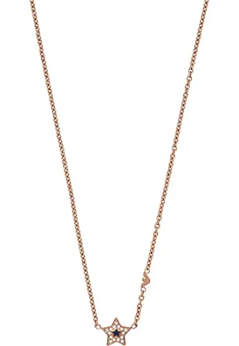 Emporio Armani Halskette Für Frauen Sentimental, Gesamtlänge:400+70mm Verstellbare Kette Größe Des Anhängers: 10X10mm Rose Gold Edelstahl Halskette, EGS2831221
