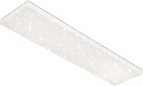Briloner Leuchten LED Panel - Dimmbar mit Fernbedienung - Moderne Deckenleuchte mit Sternendekor und Lichtkante für ein stilvolles Ambiente. Dimmbarkeit und Farbtemperatursteuerung von 3.000 bis 6.500 Kelvin für optimale Lichtverhältnisse.