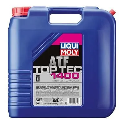 Liqui Moly Top Tec ATF 1400 Hochleistungs-Automatikgetriebeöl 20 Liter - Getriebeöl für höchste Ansprüche, sorgt für optimale Schaltleistung und verlängert die Lebensdauer Ihres Automatikgetriebes.