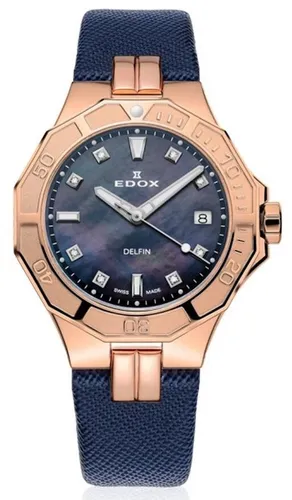 EDOX Delfin 53020 37RC NANR Quarzwerk Damen-Armbanduhr