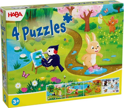 4x24 Teile HABA Kinder Puzzle Jahreszeiten 2013402001