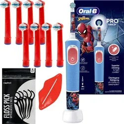 Oral-B Elektrische Zahnbürste Vitality Pro 103 Spiderman mit 12 Aufsätzen - Blau