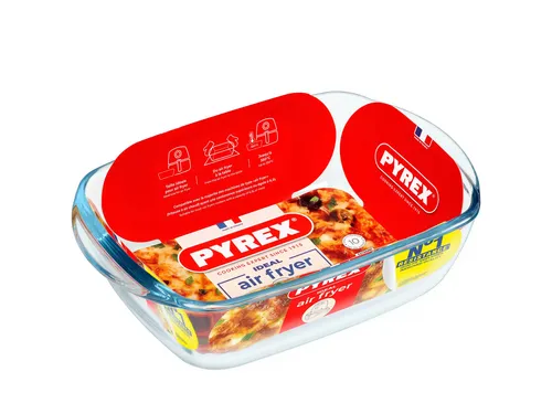 PYREX Rechteckige hitzebeständige Schale für AIR FRYER 23x15cm