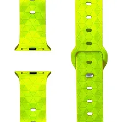 Hexion Armband für Apple Watch Ultra/SE/10/9/8/7/6/5/4/3/2/1, Silikon Loop Sportarmband, 42/44/45/46/49mm - Neon Gelb - Gelb