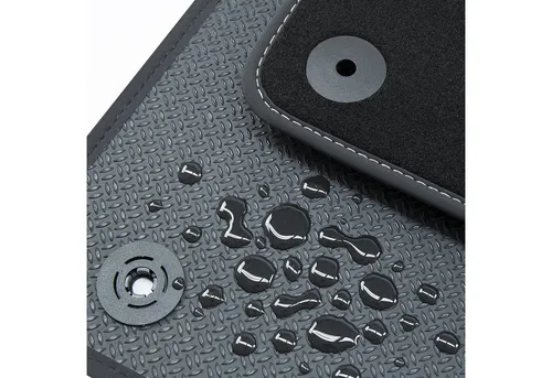 tuning-art Auto-Fußmatten BWX1235 für VW ID5 2022- - Passgenaues Automatten Set in eleganter Farbgestaltung mit silberner Umrandung. Ideal für einen stilvollen Innenraum und optimalen Schutz.