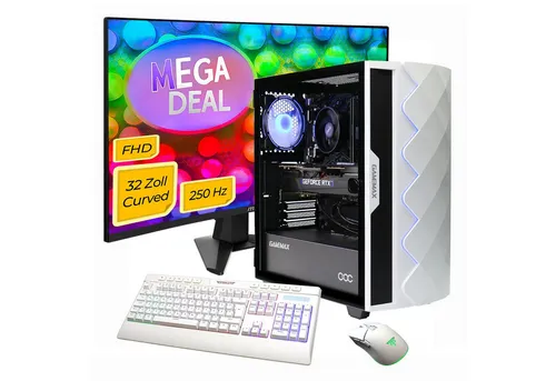 GAMEMAX MegaDeal Diamond WT 2703 AMD Ryzen 7 5700X RTX 5060 16GB 1TB SSD Gaming-PC-Komplettsystem (32