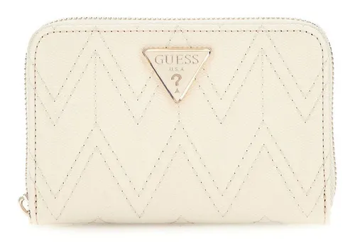 GUESS Adelard Geldbörse M 2cc 14 cm - Portemonnaie mit auffälliger Zickzack-Steppung, bietet Platz für Karten, Scheine und Münzen. Mit umlaufendem Reißverschluss und stilvollem Guess-Logo, ideal für den Alltag.