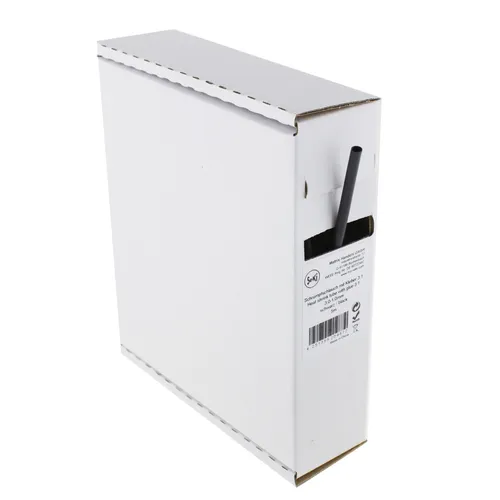 Schrumpfschlauch schwarz 3:1 mit Kleber, 3,0 - 1,0mm, 5 Meter - Spenderbox