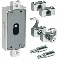 Drehstangenschloss Set. Einfache Sperre Dm15 Links, Zamak Vernickelt - Hettich