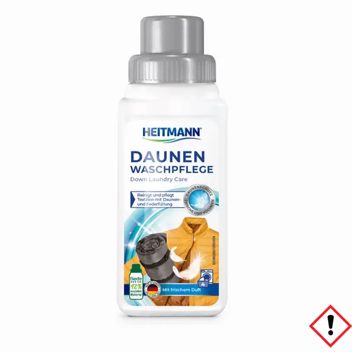 Heitmann Waschmittel Daunen Waschpflege, flüssig, 250 ml, Waschladungen 10
