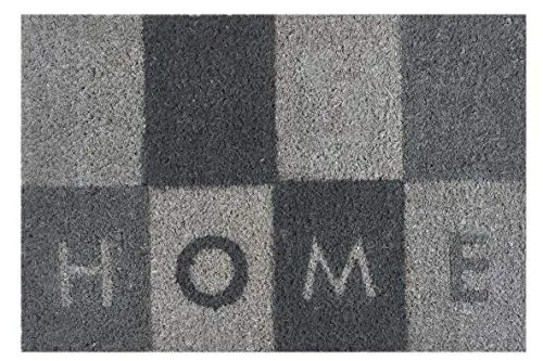 Andiamo Fußmatte Kokos Bedruckt - Ideal als Outdoor Schmutzfangmatte oder Kokosmatte - Außen Pflegeleicht mit Rutschhemmender Rückseite 40 x 60 cm Home Grau