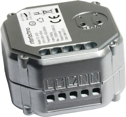 Intertechno Funk-2 Kanal Einbauschalter ITL-2000 - Flexibel Schalten - Funk-Wandsender mit 2 Kanälen zur unabhängigen Steuerung von zwei 1000 Watt-Verbrauchern, ideal für Lampen und Geräte. IFTTT-fähig und mit 16 Speicherplätzen für individuelle Steuerung.