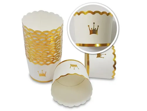 Frau WUNDERVoll Muffinform Muffin Backformen, groß Durchmesser 6,1 cm,Krone, (25-tlg)