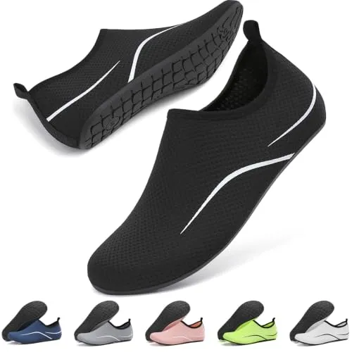 RUOMU Unisex Badeschuhe Wasserschuhe Schnell Trocknend Schwimmschuhe rutschfeste Wassersportschuhe Leicht Strandschuhe, Gr.34-47