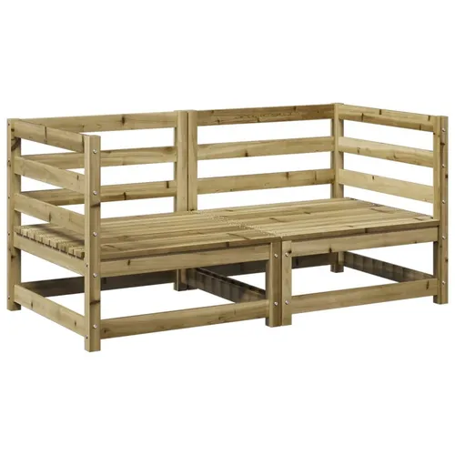 vidaXL 2-tlg. Garten-Sofagarnitur aus Kiefernholz - Braun - Bequeme 2-tlg. Garten-Sofagarnitur aus imprägniertem Kiefernholz, ideal für entspannte Stunden im Freien. Robustes Design mit optimaler Luftzirkulation für trockenen Sitzkomfort.