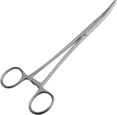 Klemme gebogen - Länge: 20 cm - rostfreier Edelstahl