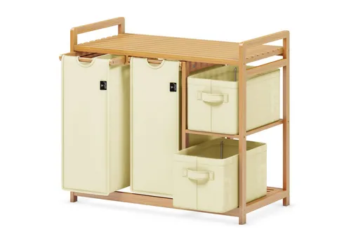 ADEL DREAM Wäschekorb 4 Fächer 140L in beige von AdelDream(BTWX8GZZ)