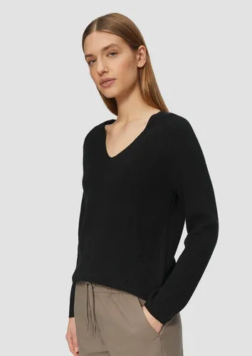 Damen Pullover mit V-Ausschnitt - Eleganter Pullover für Damen mit langen Raglanärmeln, ideal für einen lässigen Look und angenehmen Tragekomfort.