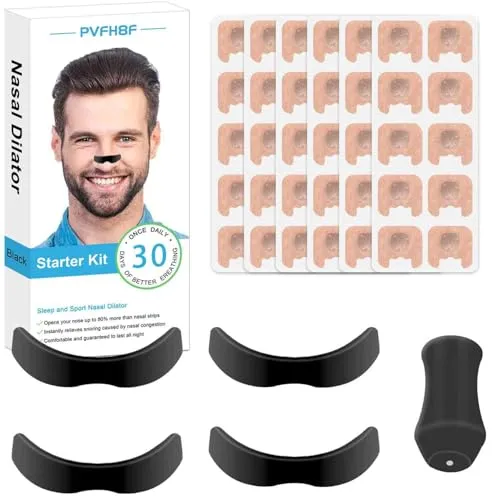 Magnetische Nasenpflaster Schnarchen (30 Tage) – Anti Schnarch Nose Strips, Schnarchstopper & Schnarchschiene für Nasenspreizer besser Atmen, Nasal Strips & Nasenstrips Magnet