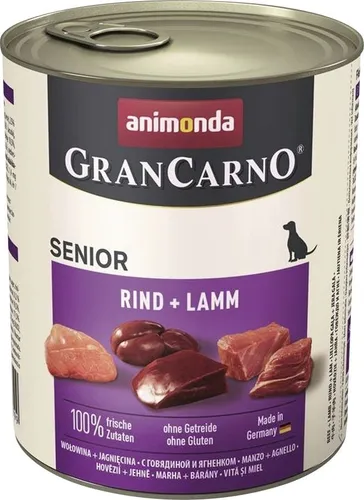 GranCarno Hunde Nassfutter Senior mit Rind + Lamm von Animonda GranCarno