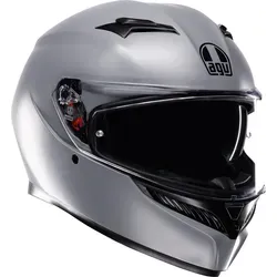 AGV K3 Mono Helm, grau, Größe S - Stylischer Motorradhelm für Männer, optimiert für alle Fahrpositionen. Hohe Aerodynamik und sofortige Schweißaufnahme dank innovativem Gewebe.