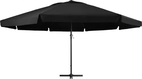 vidaXL Sonnenschirm mit Aluminium-Mast 500 cm Schwarz in schwarz von vidaXL