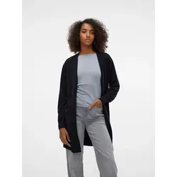 Vero Moda Longstrickjacke VMSILJE LS OPEN CARDIGAN GA NOOS, Black - Modische Strickjacke für jeden Anlass - Strickjacke in lockerer Passform aus pflegeleichtem Material, ideal für stilvolle Layering-Looks. Perfekt für Freizeit und Büro.