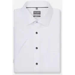 OLYMP Herren Oberhemd Kurzarm 104612 - Comfort Fit 20 in Weiß - Elegantes Kurzarmhemd im Comfort Fit 20 Design mit New Kent Kragen. Pflegeleicht und ideal für den täglichen Einsatz. Perfekt für Business und Freizeit.