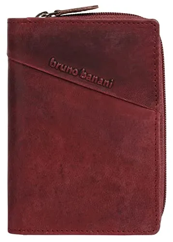 bruno banani Geldbörse im Hochformat aus Rindleder für Damen - Hochwertige Damen-Geldbörse aus 100% Rindleder mit 9 Kartenfächern und sicherem Münzfach, ideal für stilbewusste Frauen.
