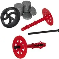 Protektor Dämmstoffdübel Set Ø10x120mm mit 100 St Kunststoffnägeln