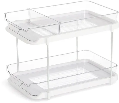 Zeller Present Universalregal aus Kunststoff 33.3x21.3x23.5 cm - Küchen Organizer, platzsparendes Design für optimale Raumausnutzung und vielseitige Einsatzmöglichkeiten in der Küche.