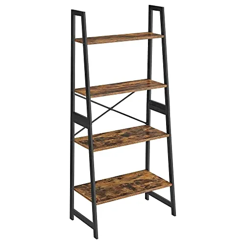 VASAGLE Leiterregal mit 4 Ebenen aus Bambus von VASAGLE