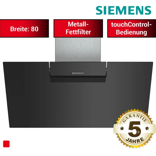 Siemens LC87KEM60 - Kopffreihaube 80 cm, leistungsstark mit Randabsaugung und intensivem Luftstrom von 670 m³/h