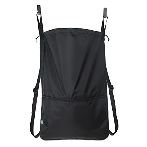 Produktbild Luxja wäschesack Reise, Wäschesammler tür, Wäschesack Camping mit EXTRA Edelstahl Türhaken und Schultergurten, Schwarz
