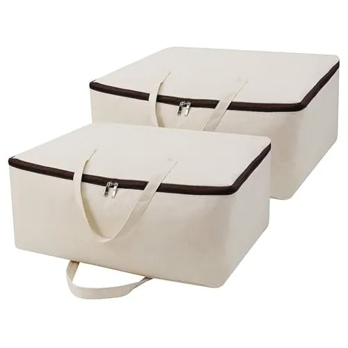 2er-Pack weiche Aufbewahrungsbeutel aus Baumwollsegeltuch von iwill CREATE PRO