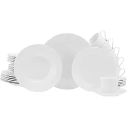 CreaTable, 24533, Base Weiss, Kombiservice 30-tlg, Porzellan