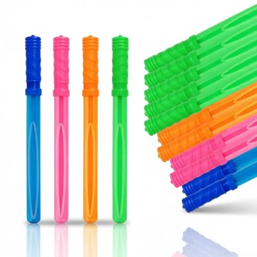 alldoro 68984 Seifenblasenstäbe 24er Set, 120 ml pro Stab - 24 farbenfrohe Seifenblasenstäbe für riesigen Spielspaß im Freien. Jeder Stab enthält 120 ml Seifenblasenflüssigkeit für beeindruckende Blasen. Ideal für Feiern und fördert spielerisch die Koordination der Kinder.