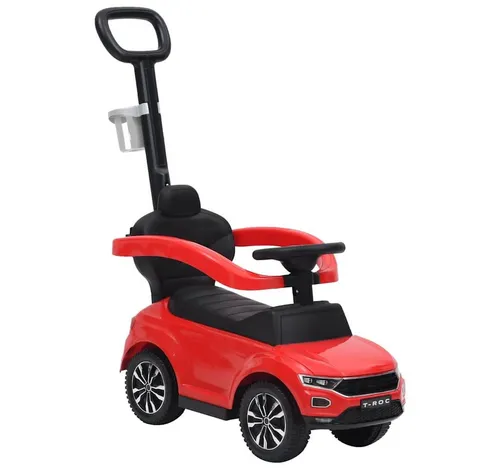 vidaXL Rutschauto Volkswagen T-Roc Rot - Tretfahrzeug für Kinder von 12-36 Monaten, offiziell lizenziertes Volkswagen Design mit Musikfunktion und großem Stauraum für Spielzeug.