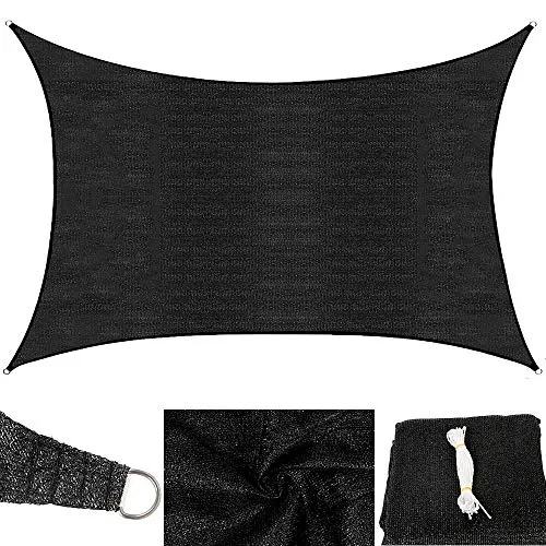 Melko Sonnenschutzsegel 2x4m in schwarz von Melko