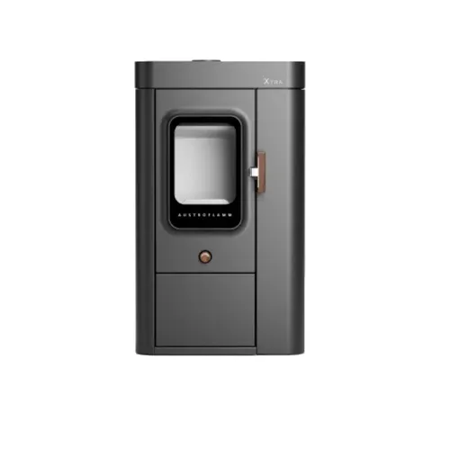 Thermoflux Kaminofen Sina Xtra - Kaminofen für Scheitholz mit 6 kW, integrierter Wärmespeicher für langanhaltende Wärme und rustikalem Charme durch Holzlagerfach. Ideal für jeden Wohnraum.
