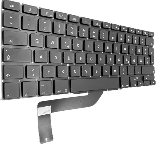 DEUTSCHE - schwarz + Tastatur für Apple Macbook Pro Retina 15