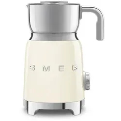 Smeg MFF11CREU Milchaufschäumer in Beige - Milchaufschäumer mit stilvollem Retro-Design, perfekt für cremigen Milchschaum und Kaffeespezialitäten zu Hause.