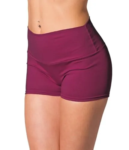 Alkato Yogashorts Alkato Damen Shorts mit Hohem Bund Hotpants Radlerhose Long Shorts