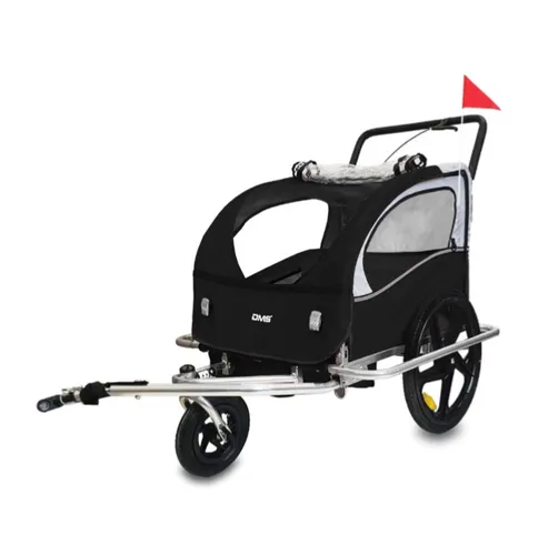DMS FH-02 Fahrradanhänger 2in1 für Kinder – Jogger & Radanhänger