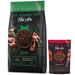 FITMIN Cat For Life Adult Lamb 8kg - Hochwertiges Trockenfutter für Katzen - Katzenfutter mit Lamm als Hauptzutat, reich an Nährstoffen für ein gesundes und aktives Leben.