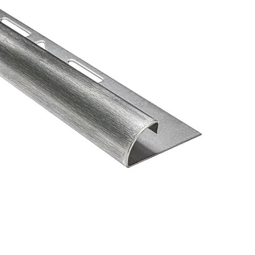 5x Viertelkreis Edelstahlschiene Fliesenschiene 12,5m - Hochwertiger Kantenschutz - Teppichbeläge und Fliesenprofile aus langlebigem V2A Edelstahl, ideal zum Schutz und zur optischen Aufwertung von Fliesenkanten in Wohn- und Arbeitsbereichen.