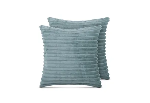 Bestlivings Dekokissen Cord-Optik (2er Pack) - Dekokissen im modernen Graugrün, kuscheliger Bezug mit praktischem Reißverschluss - ideal zur Verschönerung Ihres Wohnraums.