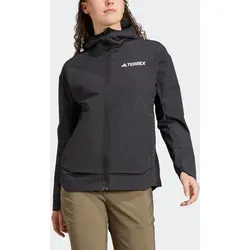 adidas Damen Terrex Multi Softshell Jacket - Black, XS - Funktionsjacke aus 87 % recyceltem Polyester, mit rucksackkompatiblen Reißverschlusstaschen und elastischen Bündchen für optimalen Komfort und Funktionalität.