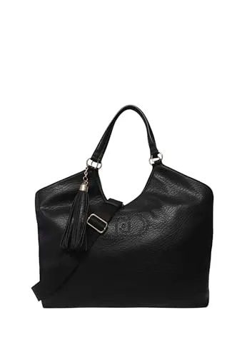 Liu Jo Samiana Tote Bag Nero schwarz – Elegante Shopper Schultertasche - Einkaufstaschen mit edlem Design, geräumigem Hauptfach für A4 Unterlagen und vielseitigen Tragevarianten für jeden Anlass.