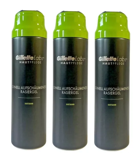Gillette Labs Hautpflege Schnell Aufschäumendes Rasiergel 3x 198 ml